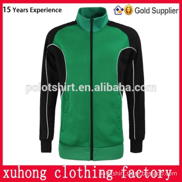 China custon made printed cotton zip up soccer jacket